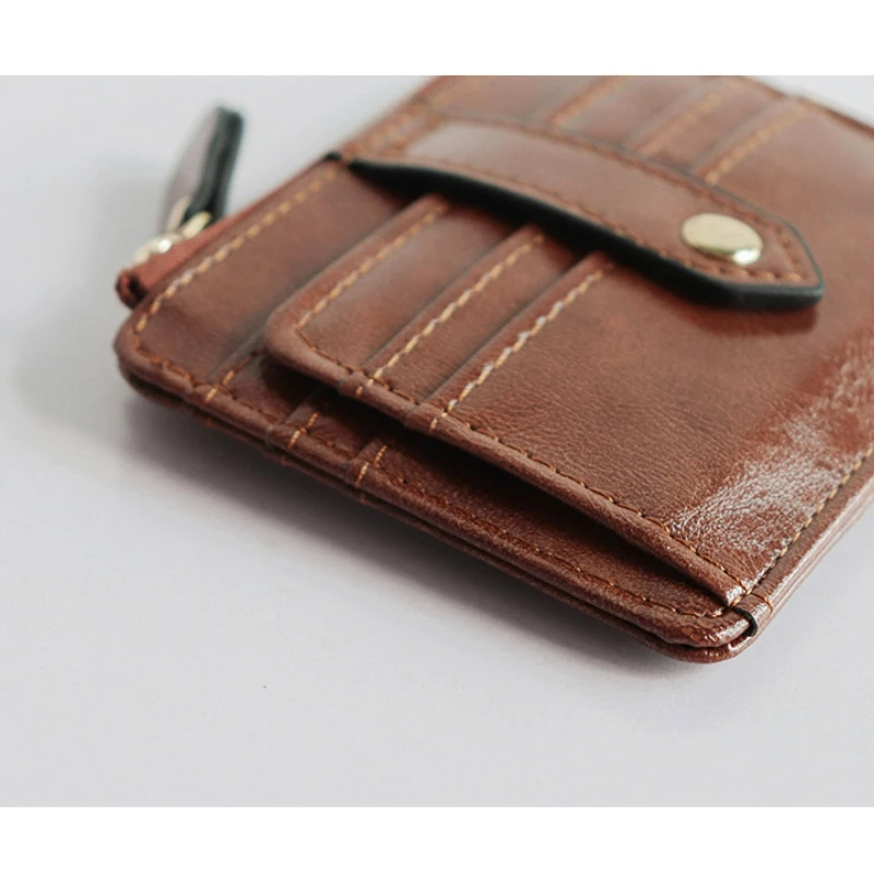 Small Coin Earphone Storage Passport Cover New Short Card  Zipper  Card Holder Luxury  Minimalist Wallet