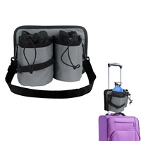luggage travel cup holder coffee cup holder for suitcase with shoulder strap travel bottle attachment free your hand travel