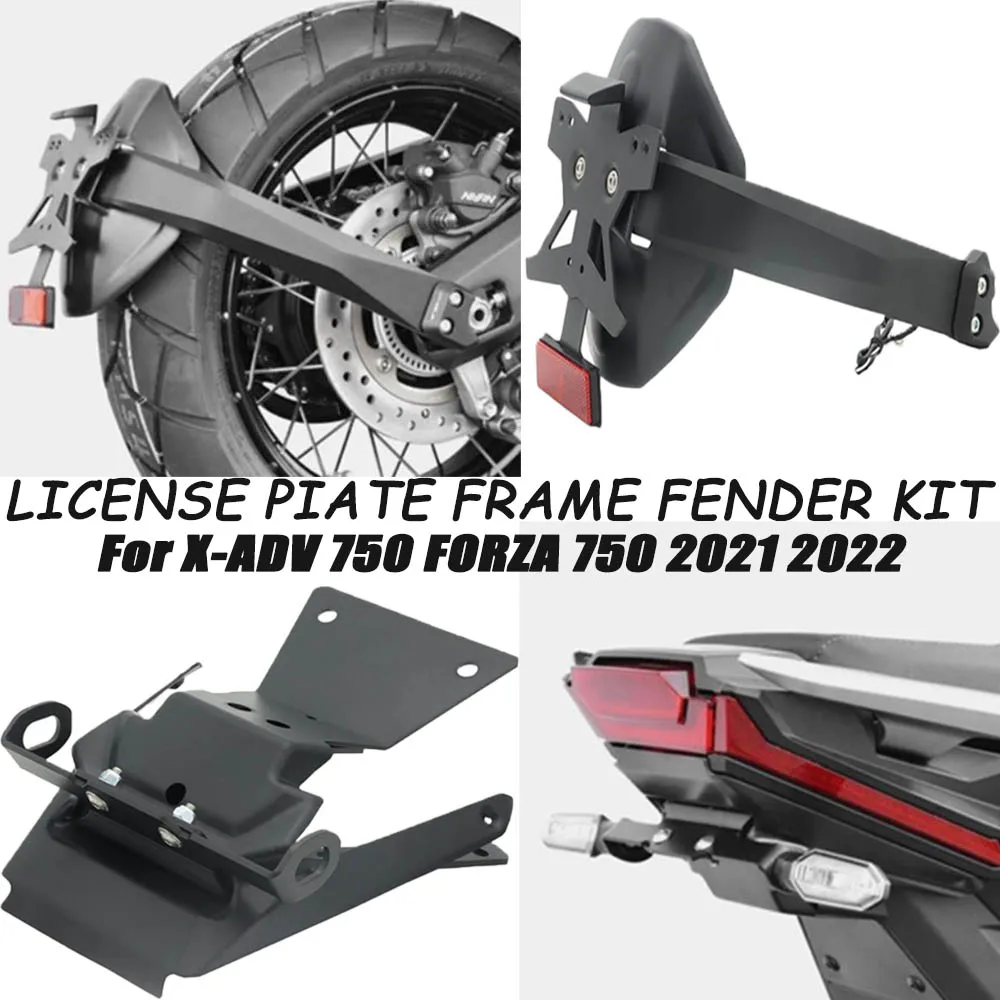 

NEW Motorcycle License Plate Frame Holder Fender Kit For Honda X-ADV 750 FORZA 750 2021 2022