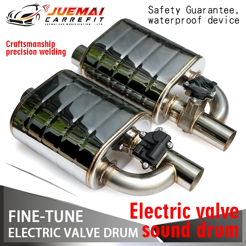 

Автомобильная система выхлопной трубы JUEMAI, модифицированный универсальный пульт дистанционного управления, регулируемый звуковой клапан, барабанный глушитель, нержавеющая сталь