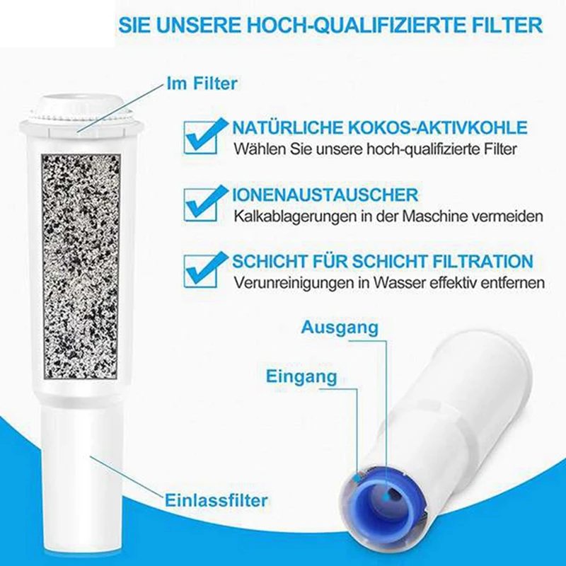 6 шт. сменные фильтры для воды juра Impressa Z5 Z6 E8 E9 J5 F60 S7 S9