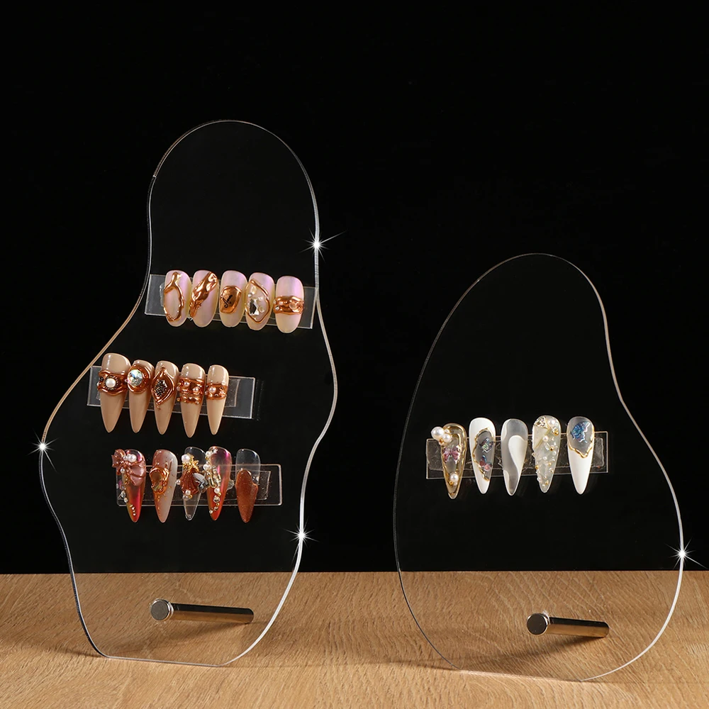 

Fashion Clear Acrylic Nail Art Showing Holder Nail Art Detachable Color Card Display Board False Tip Jewelry Display Stand Rack