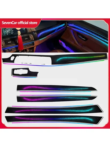 Окружающий свет для BMW 5 серии F10 F11 F18 2011-2017, светодиодный окружающий свет RGB, симфонический окружающий свет, светодиодный цветной неоновый свет