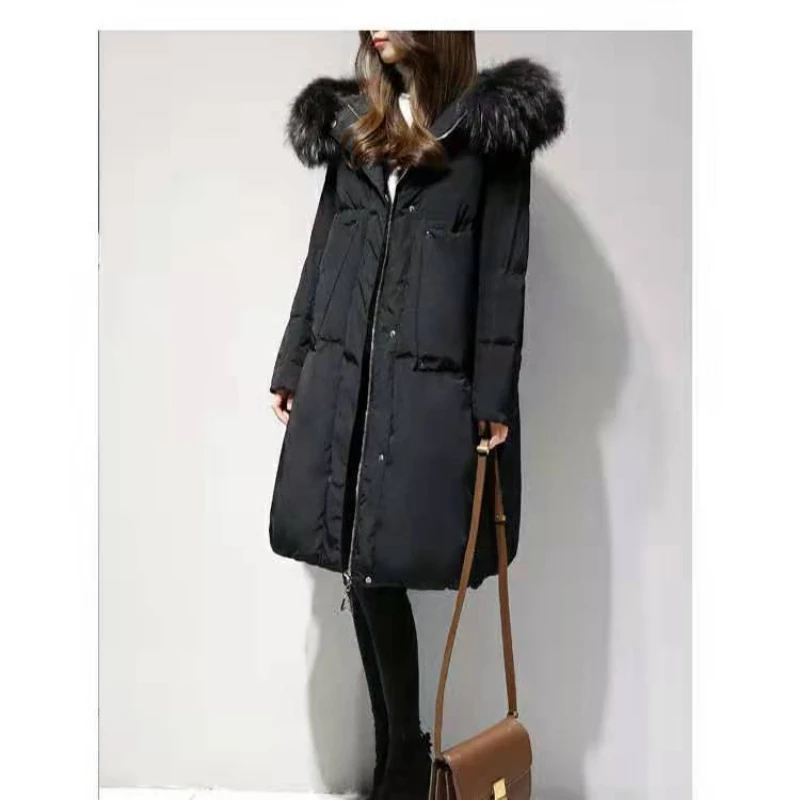 Women's Winter Coats Cotton Coats Long Korean Style Fashion Loose Warm Thickened Cotton Coats Padded Jackets