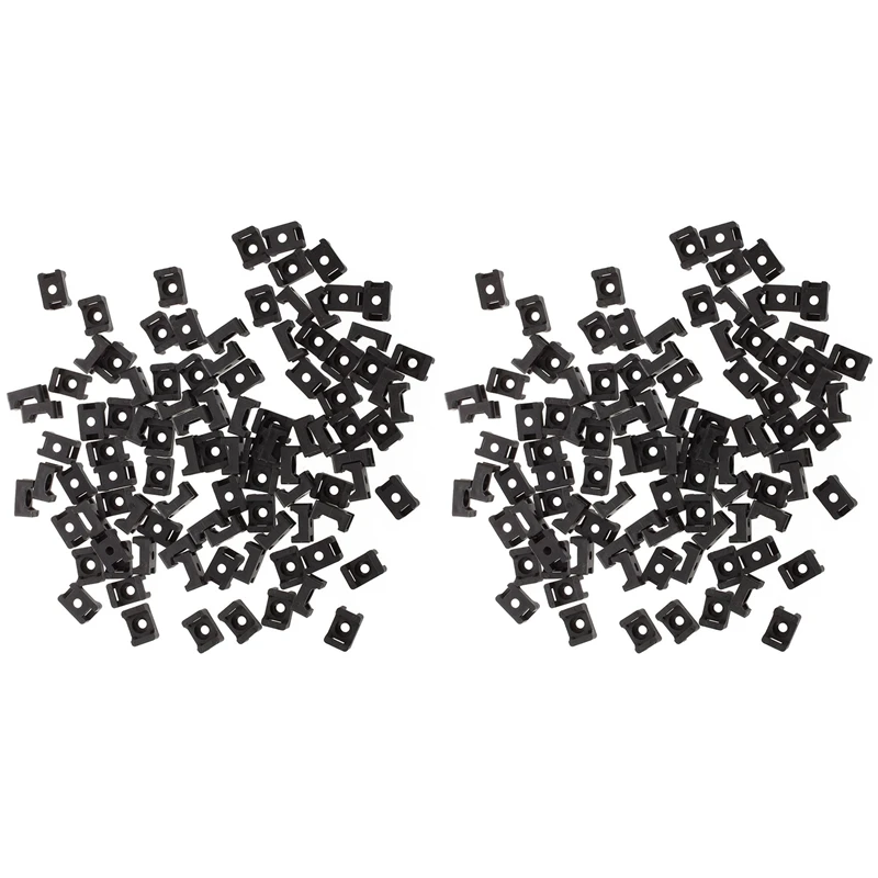 

Черный 9 мм кабельная стяжка крепление Седло Тип пластиковый провод комплект держатель 200 шт.