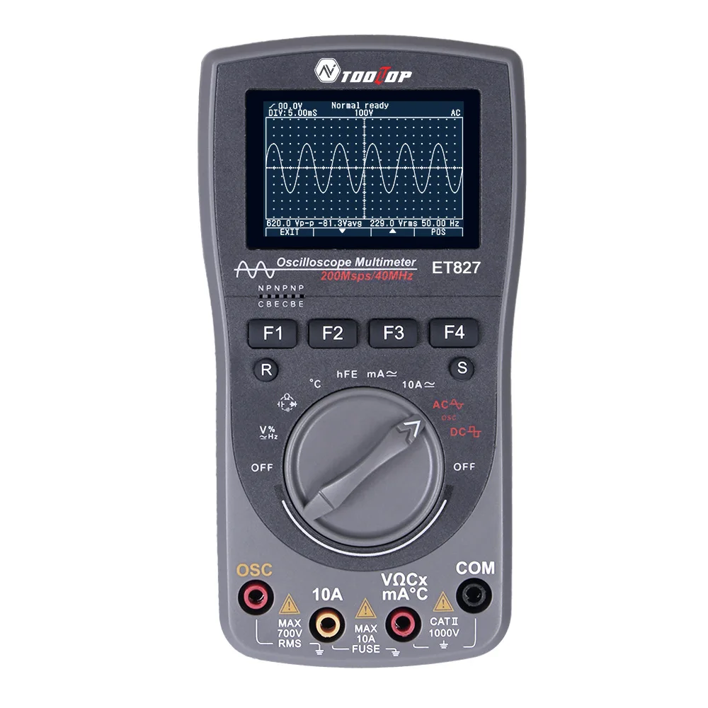 

Oscilloscope Multimeter 2-in-1 200MS/S Sampling Rate 40MHZ Bandwidth To Accept Current Signals Measurement