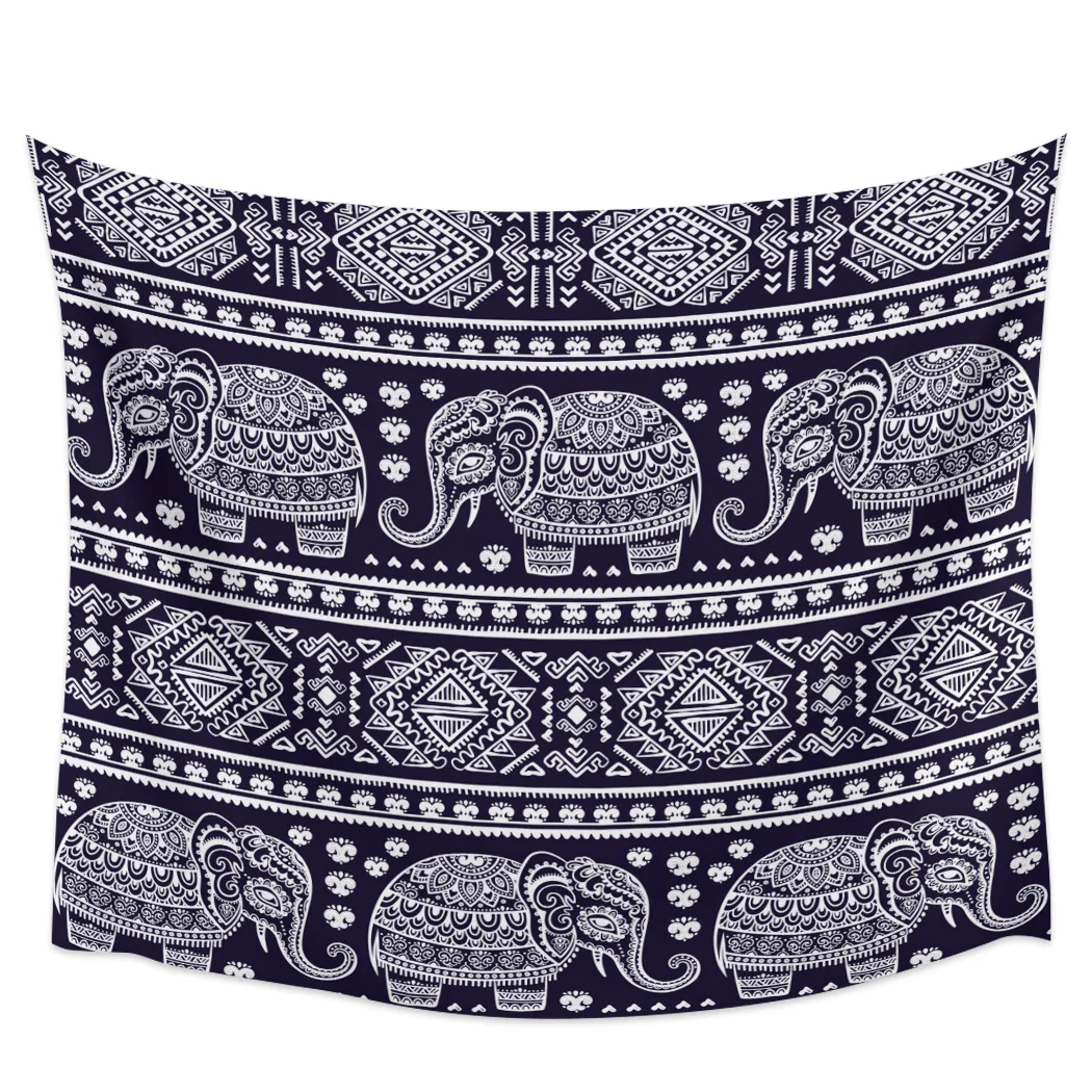 

Indian Elephant Tribal Ornament Wall Tapestry Cloth Wall Hanging Home Decor Tapestry Boho Decor Wall Hanging Tapestry