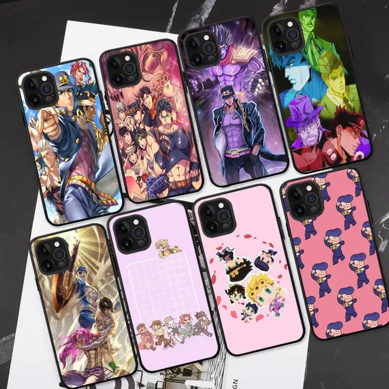 

JoJos Bizarre Adventure Phone Case For iPhone 13 11 8 7 6 6S Plus X XS MAX 5 5S SE 2020 XR 11 pro DIY Funda