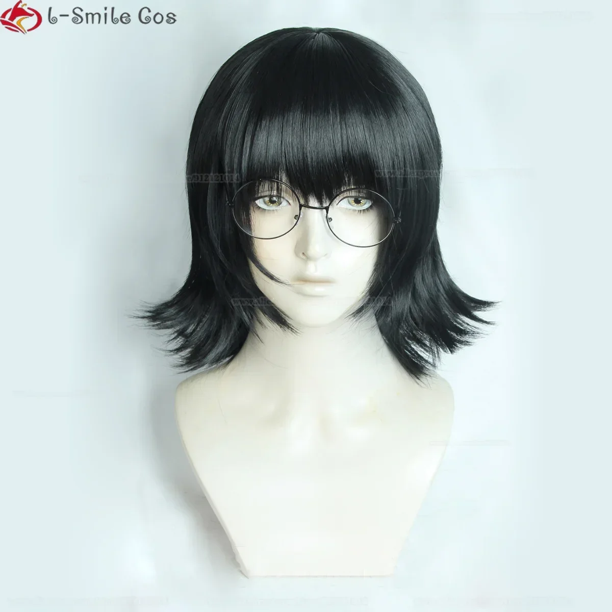 Парик для косплея Shizuku Murasaki аниме Hunter x парик с короткими черными волосами очки