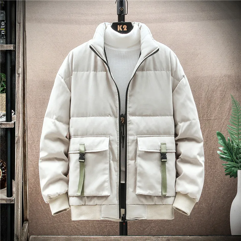 Men Winter Down Jacket Men 2022 New Fashion Korean Waterproof Loose White Jacket Windproof Soft Shell Down Jacket For Men
