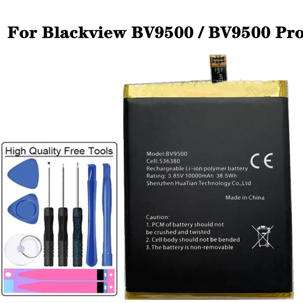 

2023 Оригинал 10000 мА/ч для Blackview BV9500 / BV9500 Pro смартфона MT6763T 536380 сменный аккумулятор батареи + Инструменты