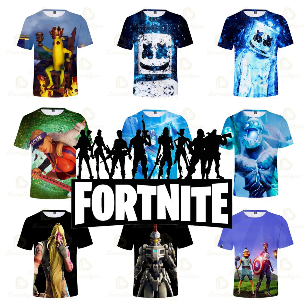 

Battle Royale T-shirt Fortnite Sudaderas Victory Cartoon Tops Teen Clothes Kids Hero Game 3D Boys Girls Tshirt