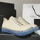 Мужские кроссовки 2022s Rick, низкие, как у Owens, женская обувь, синие кроссовки с кристаллами на подошве, кожаная обувь для мужчин