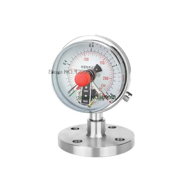 

Flange Connection Electric Contact Diaphragm Pressure Gauge Stainless Steel Corrosion Resistant DN25 Pressure Control Switch