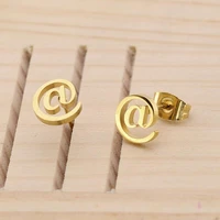 titanium steel stainless steel mouse symbol fine needle pin stud earrings fashion trend personality classic minimalist earring