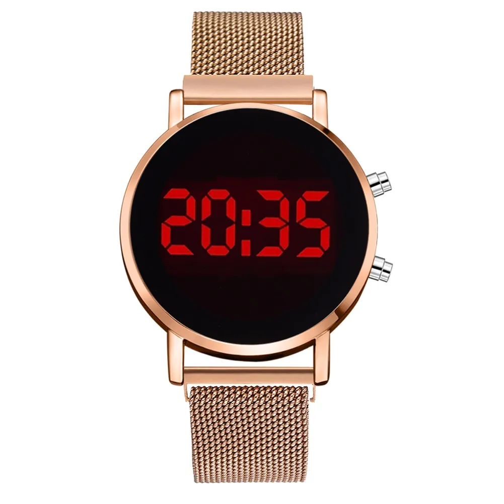 

2023 New Fashion Women'S Leather Electronic Watch Foreign Trade Ladies Fashion Led Explosion Digital Display Electronic Watch
