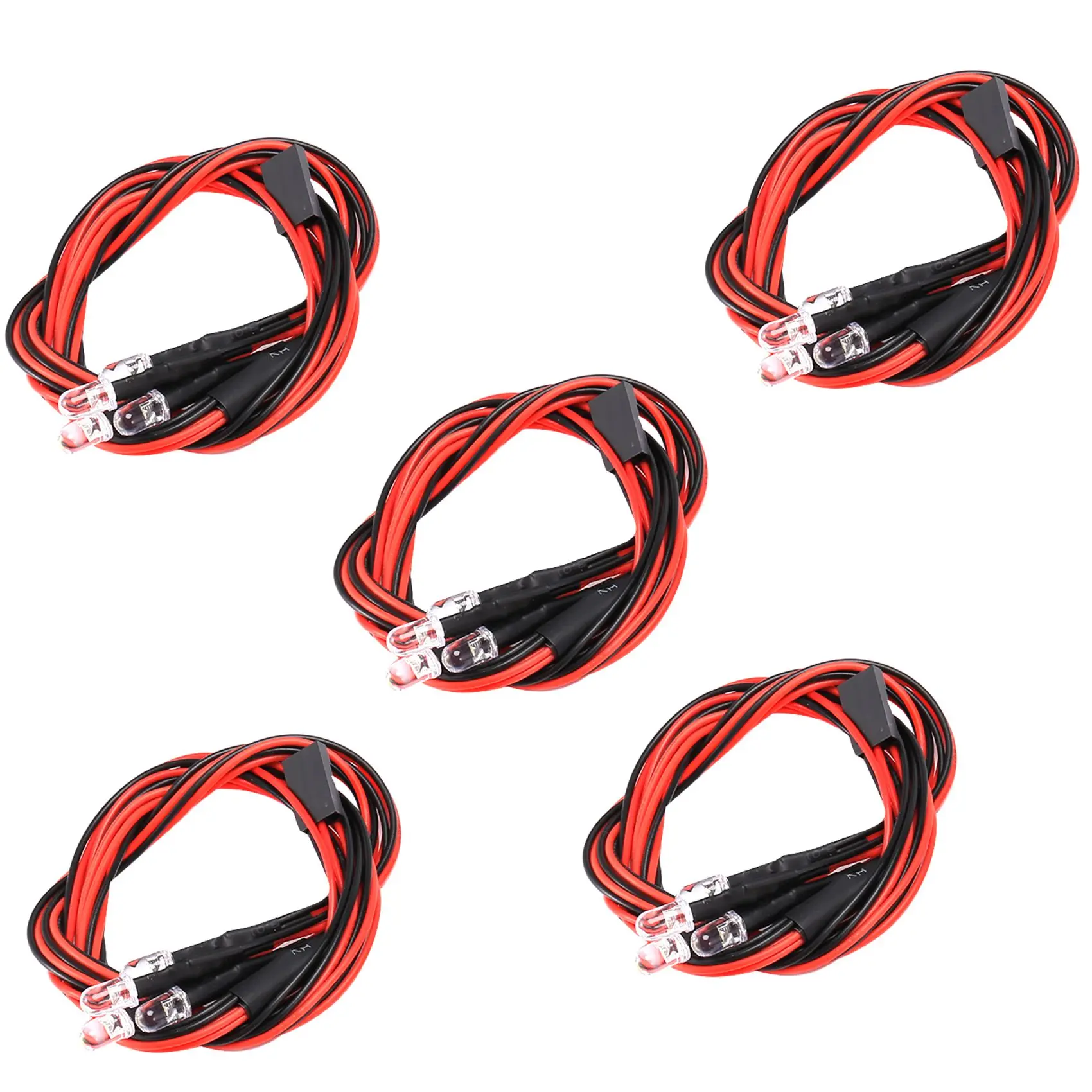 

5Pcs 4 LED Light 5Mm 4 White Light for 1/8 1/10 Axial SCX10 Traxxas TRX4 D90 HSP HPI Tamiya Redcat RC Car