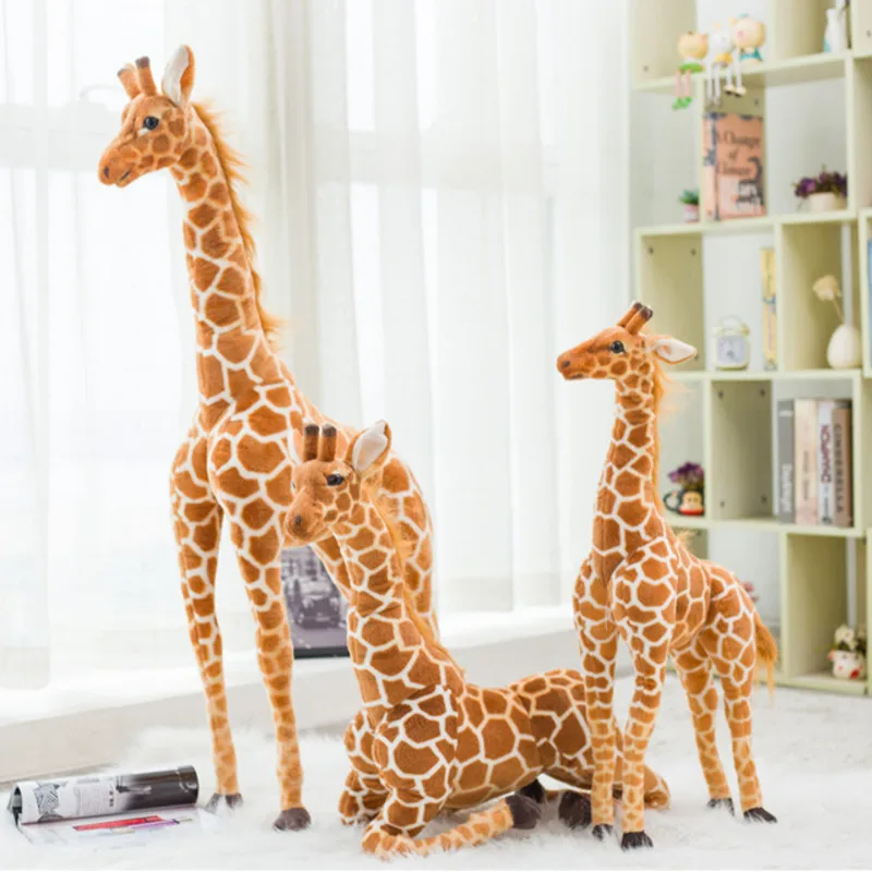 

35-140CM Giant Real Life Giraffe Plush Toys Room Decor High Quality Stuffed Animals Dolls Soft Kids Children Baby Birthday Gifts