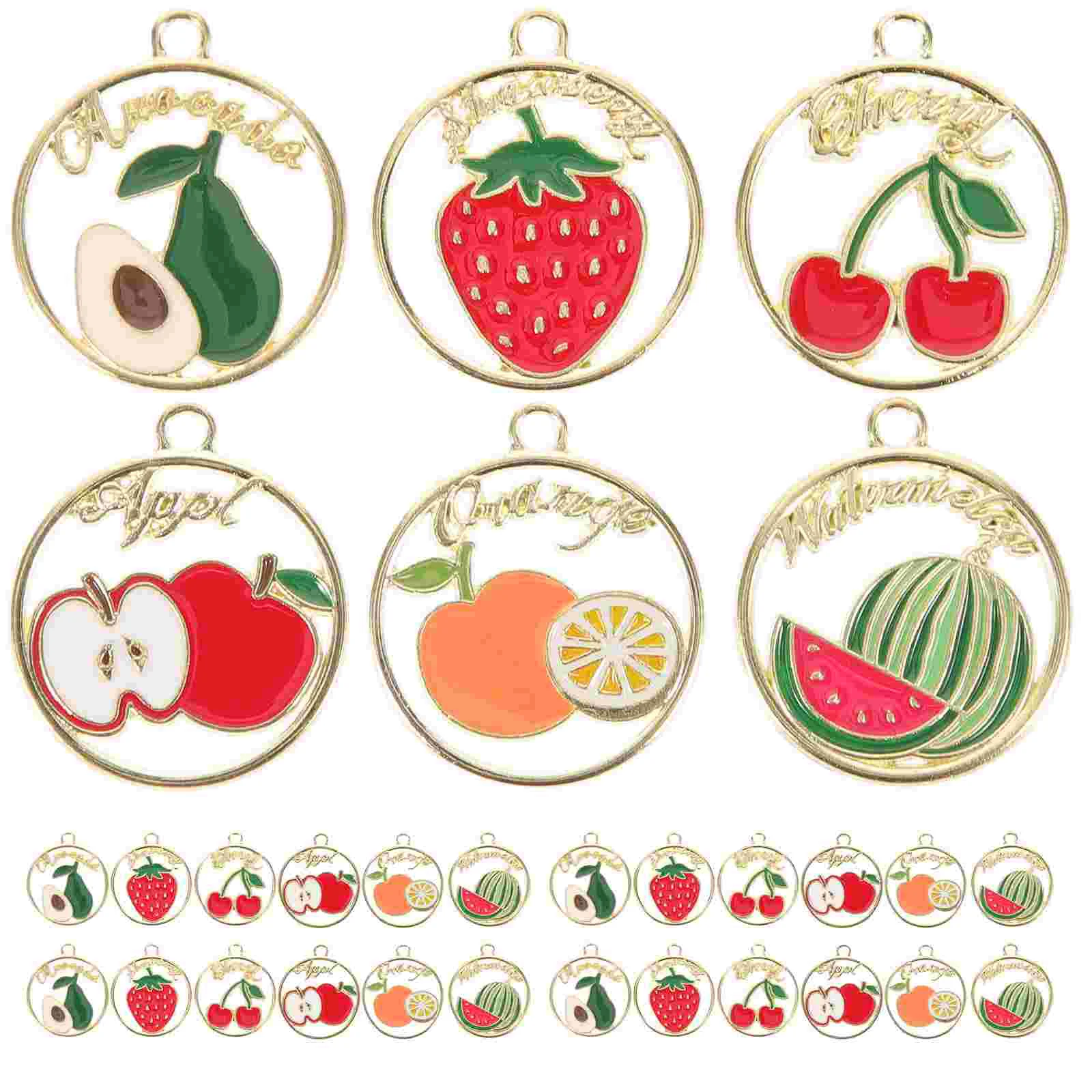 

30Pcs Fruit Shaped Pendant Small Charms Crafts Charms Jewelry Making Charms for DIY Jewelry