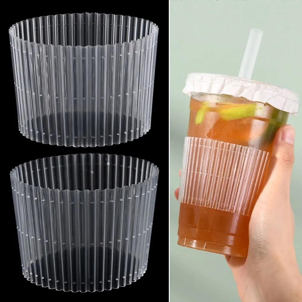 

50pcs Anti-fall Kitchen Tool Insulation Non-Slip Cups Wraps Bottle Sleeves Milk Tea Cup Cover Water Cup Coasters