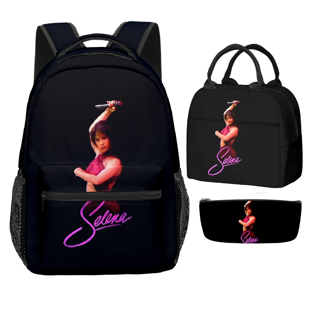 Новинка с героями мультфильмов крутая Selena Quintanilla 3 шт./компл. школьные сумки 3D