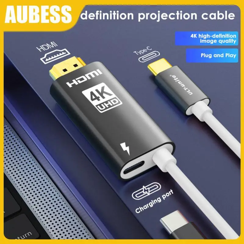 

4k Audio Synchronization High-definition Video Cable Support 3d Stereo Imaging Usb Data Cable Wire With Charging Port 2m