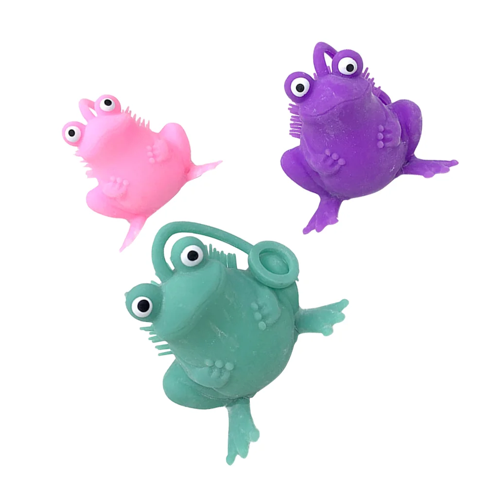 

3Pcs TPR Shaped Squeezing Toys Creative Stress Relief Fidget Set for Kids Adults (Random Colors)