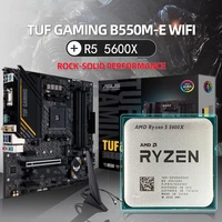 new tuf gaming b550m e wi fi motherboard with ryzen 5600x cpu bulk kit ryzen am4 cpu micro atx motherboard cpu kit 100 tested