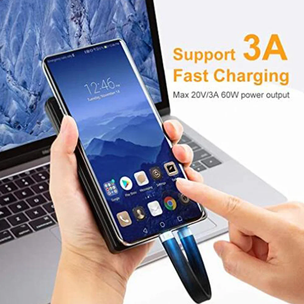Кабель USB C-USB 0 43 фута 13 см короткий 60 Вт 10 Гбит/с | Строительство и ремонт