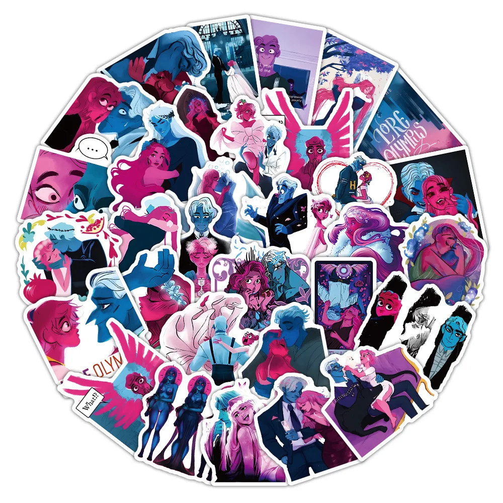 Фото 53 шт. аниме Lore Olympus романтическая любовь наклейки мультфильм крутая граффити наклейка детская игрушка в подарок для скрапбукинга скейтборд игрушка-гитара №3