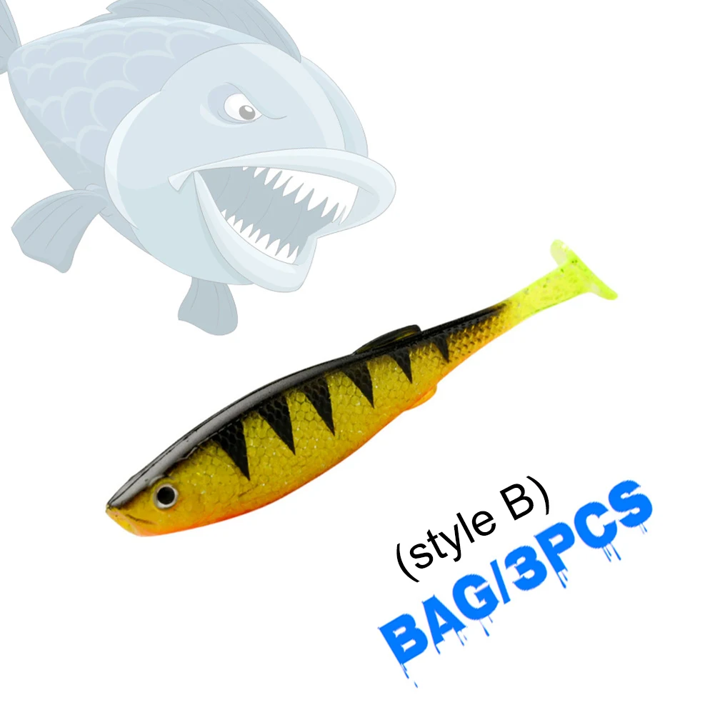 

3 шт., силиконовые рыболовные приманки, 100 мм, 11,5 г