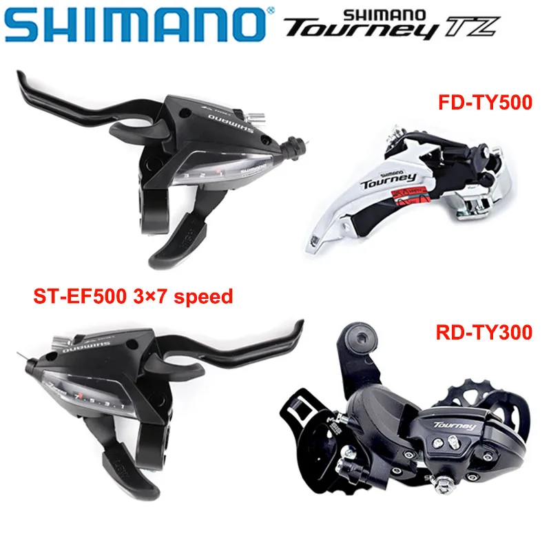 

SHIMANO TOURNEY Bike 7 Speed Derailleur Kit ST EF500 Shift/Brake Lever FD TY500 RD TY300 Derailleurs Bicycle Parts