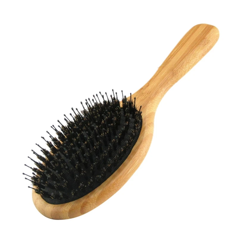 

Щетка для волос из шерсти кабана деревянная Антистатическая щетка для спутывания воздуха Подушка Инструменты для укладки для женщин