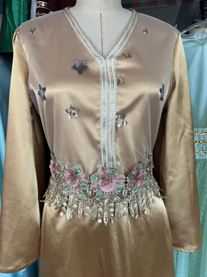 Caftan Marocain Abaya Dubai Turkey Kaftan Muslim Party Long Dress Elegant African Evening Dresses for Women Robe Djellaba Femme