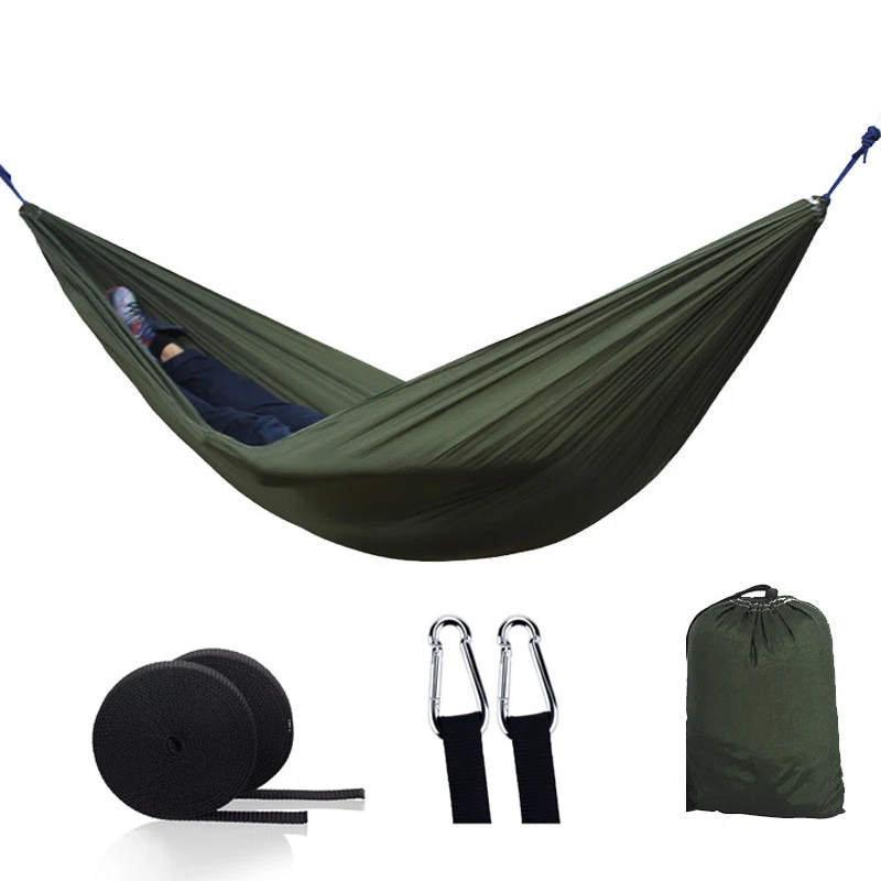 

Portable Nylon Parachute Hammock Camping Survival Garden Hunting Leisure Hamac Travel Double Person Hamak Free shipping