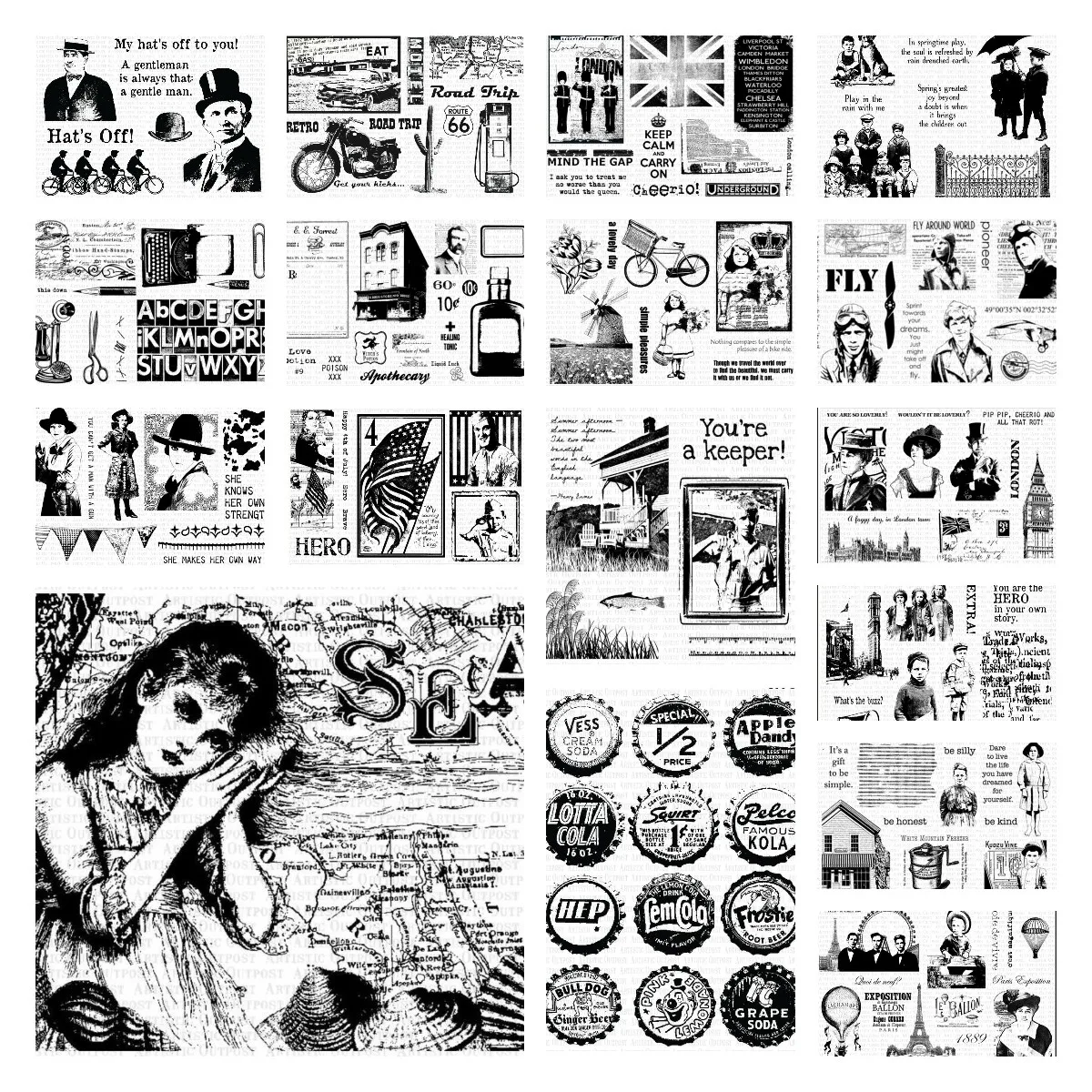 

Bottle Cap Character Stamps Scrapbook Diary Secoration Embossing Stencil Template Diy Greeting Card Handmade 2022