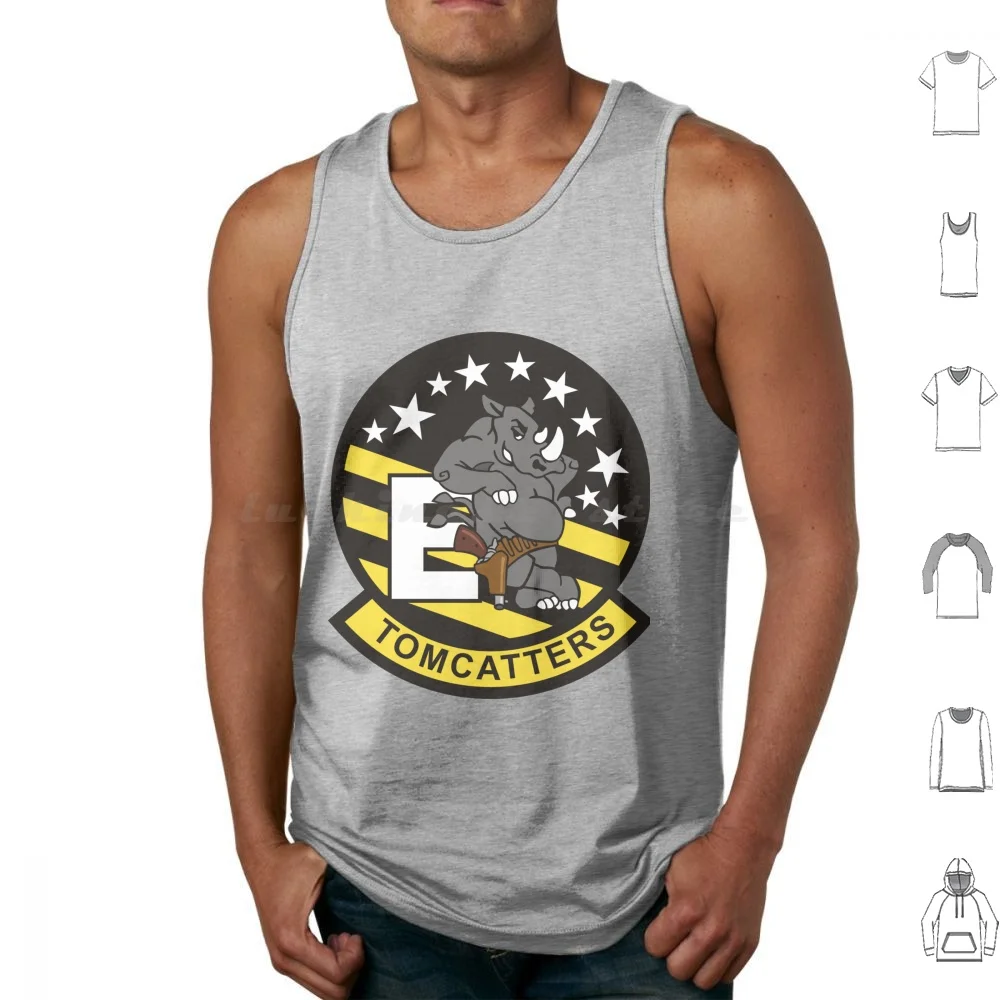 

F / A-18 Rhino Vfa-31 Tomcatters Tank Tops Print Cotton Rhino F18 Super Hornet Navy Hornet Vf 31 Tomcatters Fighter