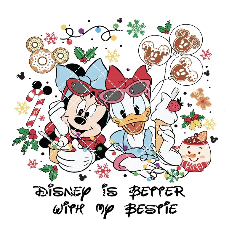 Микки Рождество термопереносные наклейки с на солдатках подушка для сумки