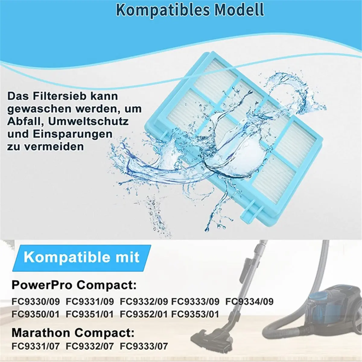 Фото Фильтр-губка HEPA AT52 для пылесосов Philips Domestic FC9332/09, FC9330/09, FC9353/01, FC9331/07, FC9515 PowerPro Compact №1