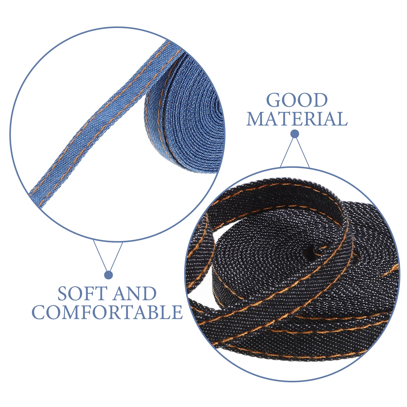 4 рулона джинсовой ткани для шитья ремень-бабочка портативная лента материал