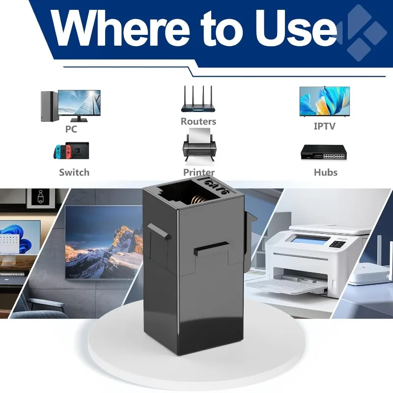 2-10 шт. RJ45 Cat6 Keystone Coupler, сетевой удлинитель CAT6, адаптер-разъем, двойной прямой соединитель для Ethernet-кабелей LAN (art.: 3920d8ecb4e0b) - 3920d8ecb4e0b