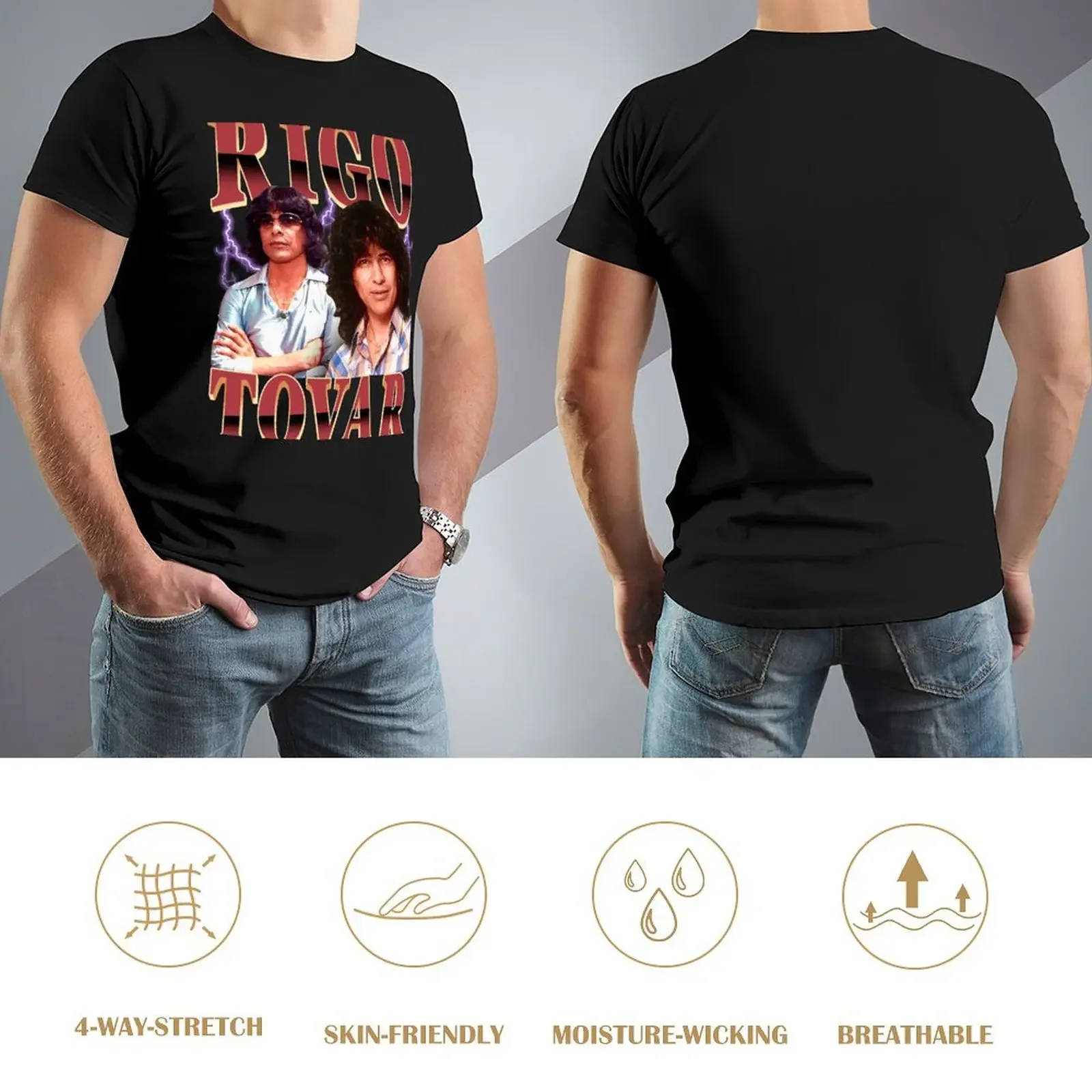Винтажная футболка Rigo Tovar в стиле ретро футболки с рисунком фигурки аниме мужская