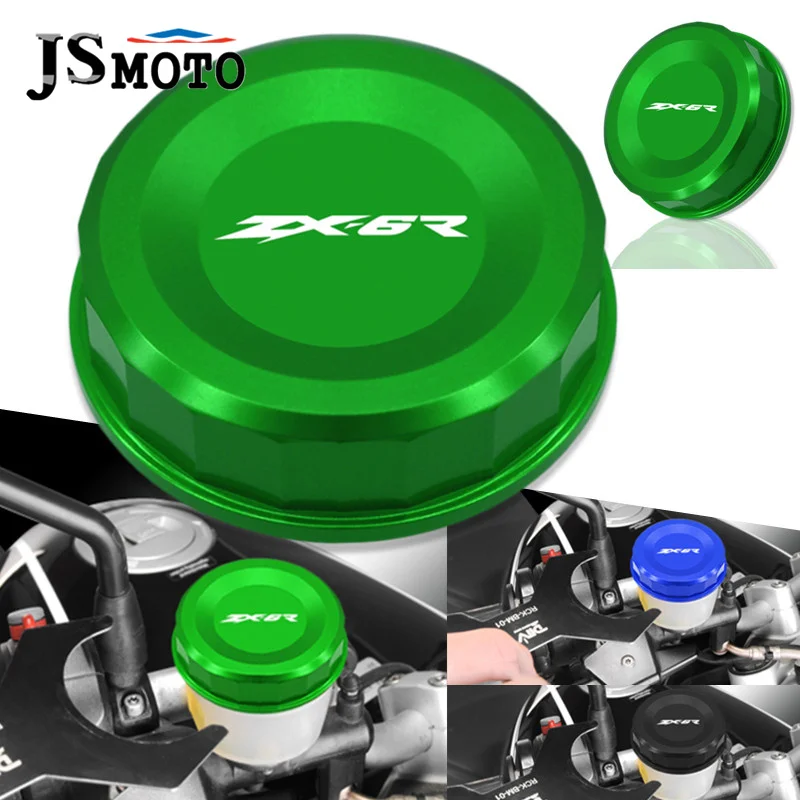

NEW Motorcycle Accessories CNC Front Brake Fluid Reservoir Cover Cylinder Decor Tank Cap For Kawasaki ZX-6R ZX6R ZX 6R 2007-2022