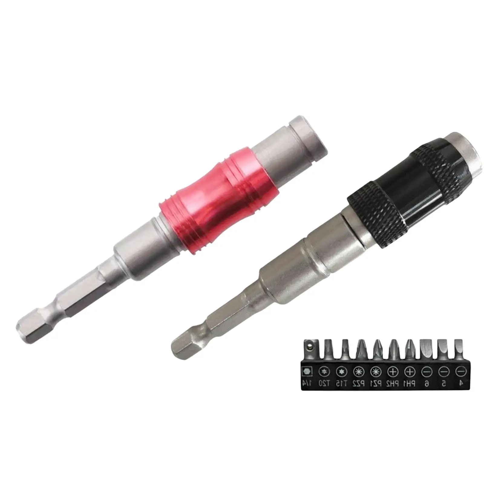 

0.25 inch Hex Magnetic Screwdriver Extension Rod Pivoting Bit Tip Holder ,The Head pivots up to 20 Degrees