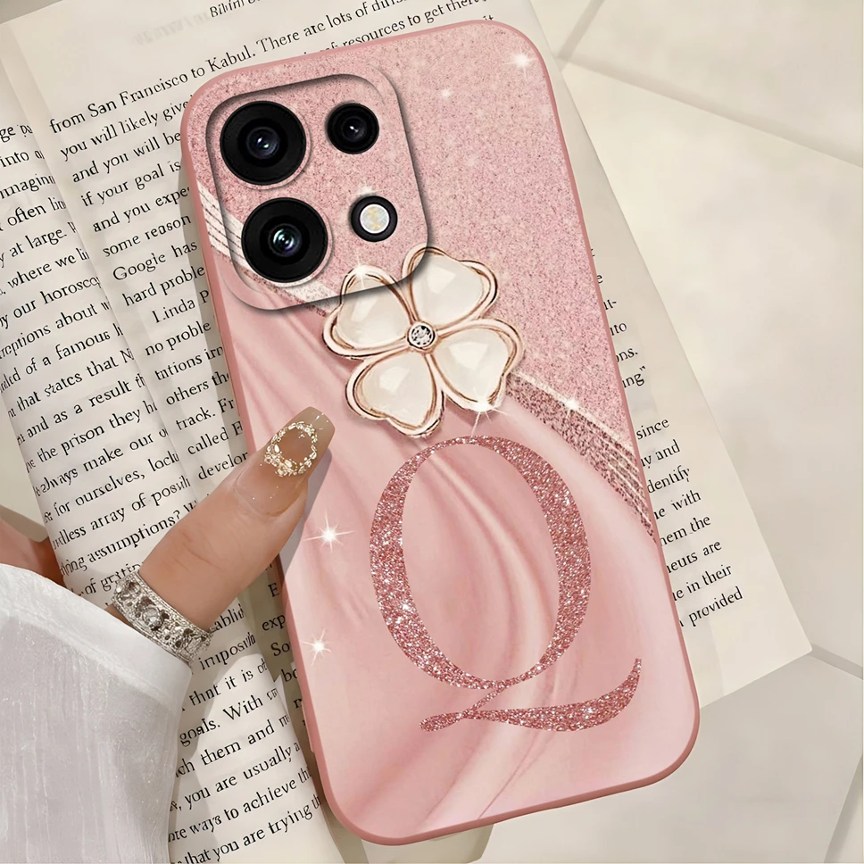 Фото Чехол для телефона Oppo Reno 16C Luruxy A To Z Letters, гладкий защитный чехол для Oppo Reno16C 5G, мягкий жидкий силиконовый чехол Funda Capa №5