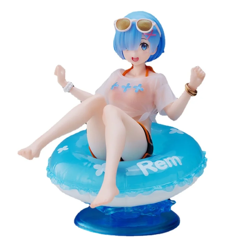 

In Stock TAITO Original Re:Life In A Different World From Zero Rem Pool Party Swimming Circle Anime Action Figure Model