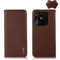 haweel luxury genuine leather case for xiaomi redmi 10c business magnetic flip cowhide back cover for xiaomi redmi k40sk50