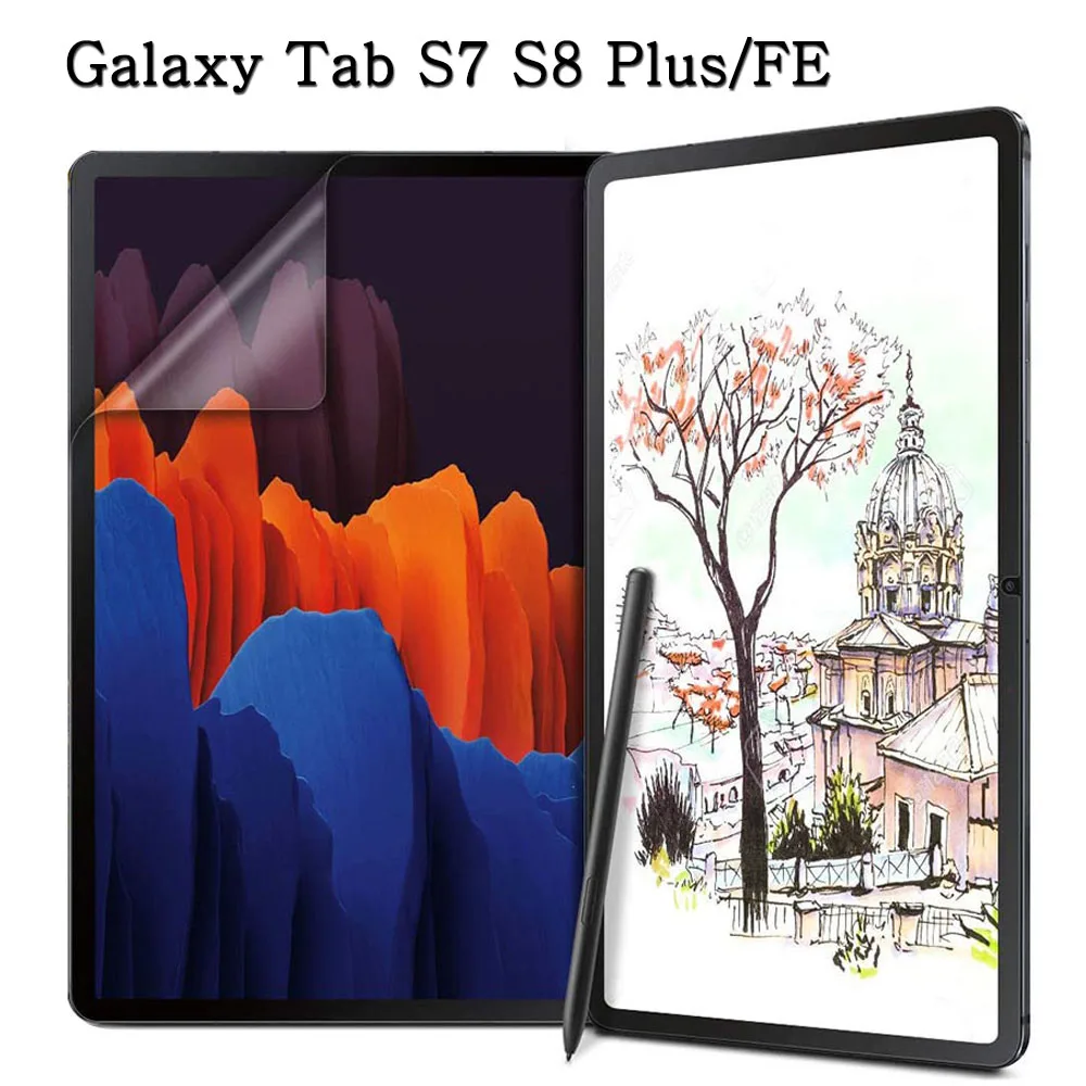 

(2 Packs) Paper Like Screen Protector For Samsung Galaxy Tab S7 S8 + Plus Ultra 11 12.4 14.6 X700 X800 Anti-Glare Matte Film