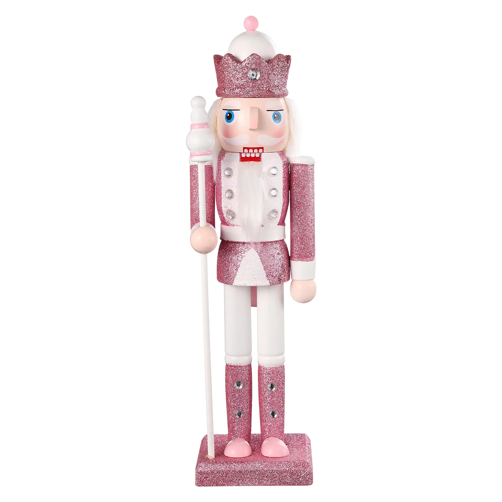 

Christmas Nutcracker Traditional Wooden Pink Nutcracker Ornament Holiday Nutcracker Soldier Figure Christmas Advent Nutcrackers