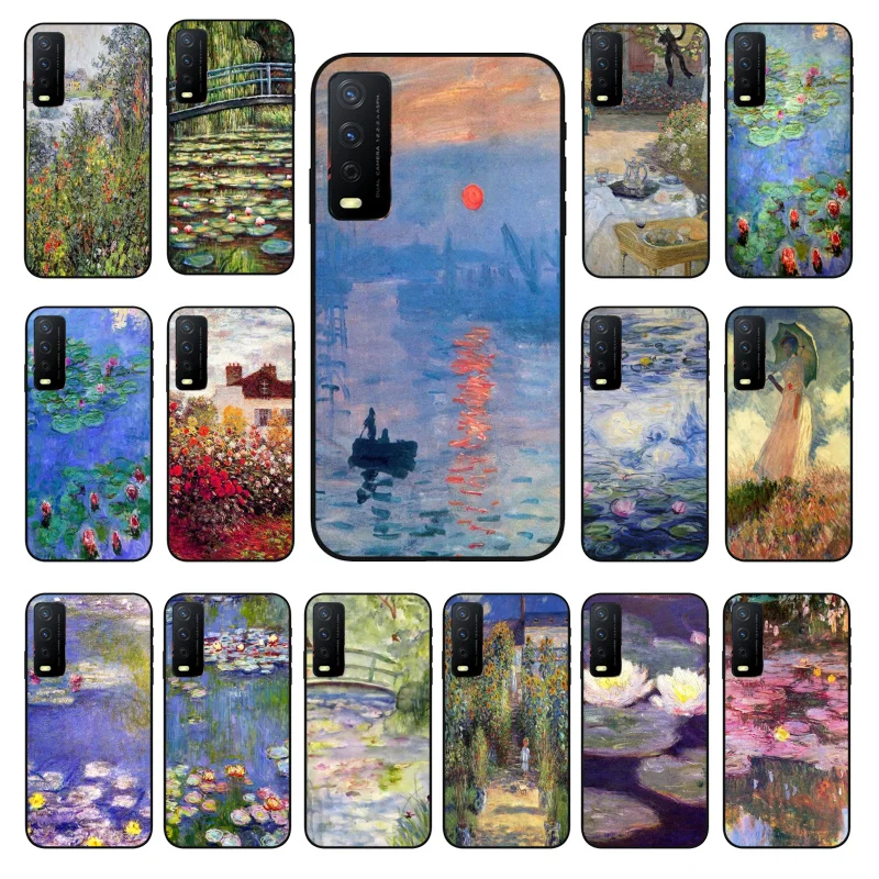 

Claude Monet Garden Lotus Bridge Phone Case for VIVO Y15s Y20 Y11 Y12 Y17 Y19 Y20S Y31 Y9s Y91 Y21 Y51 Y20i Y93 Y12S Y70